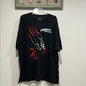 A nightmare on elm street graphic tee shirt sleeve crewneck plus size 3X T-shirt